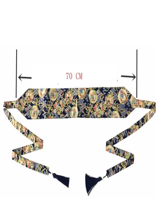 thefancypumpkin Japanese Yukata Kimono OBI with Tassel Belt Harajuku Waistband-V10 - Image 3